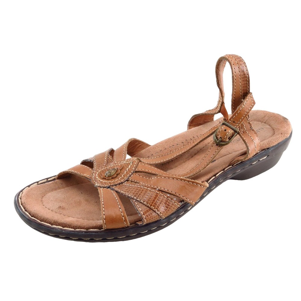 G.H. Bass &‎ Co. Gladiator Brown Leather Women Shoes Size 7.5 Medium